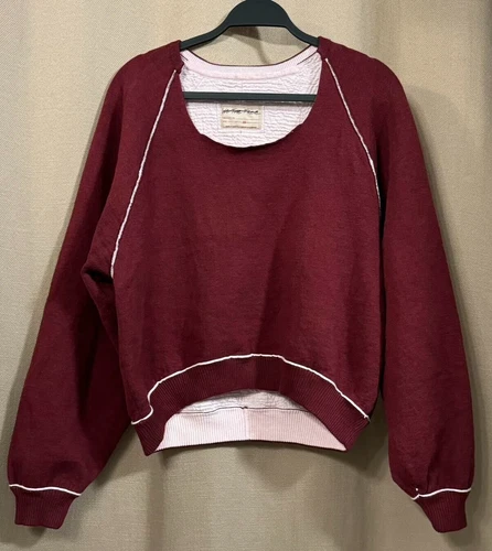 We The Free People Midnight Pullover Burgundy Red Sweater XS
