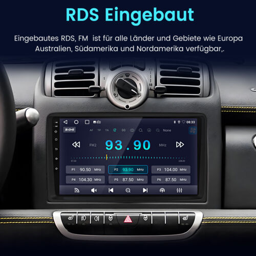 Carplay 64G Android Autoradio Für Benz Smart Fortwo 451 05-2010 GPS Navi WiFi BT - Bild 8 von 13