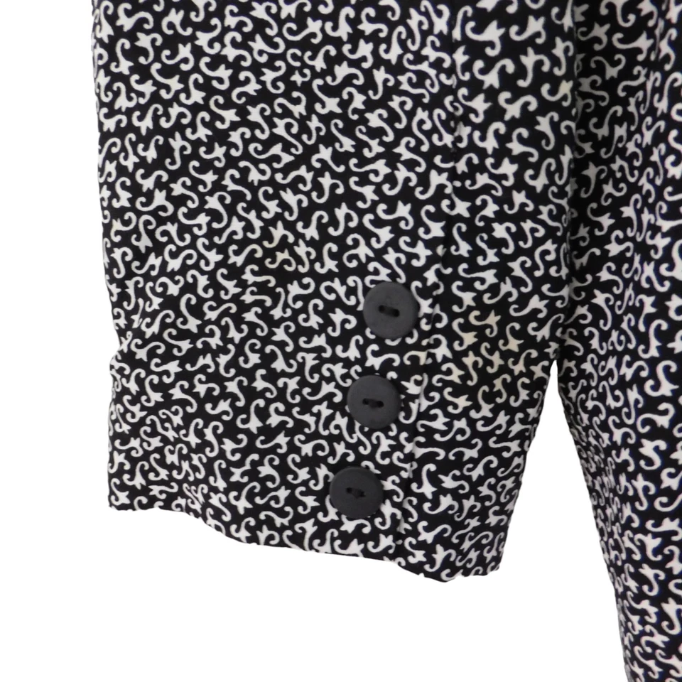 Falda Blazer Vintage Talbots Mujer 2 Piezas Negro Blanco Forrado Rayón Talla 4 Foto 4 de 4