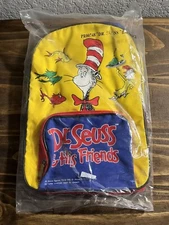 Vintage 1997 Dr Seuss & His Friends Backpack Cat in the Hat Kids Mini Book Bag