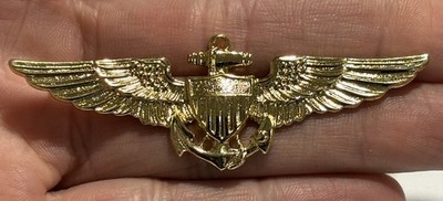 USN Navy Naval Aviator Pilot Badge Wings Pin 
