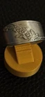 Vintage Sterling Silver Floral Spoon Band Ring Engraved Design -  10.5g - Size 8