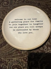 Mud Pie Dish “ Welcome to our Home…”, 6.5”