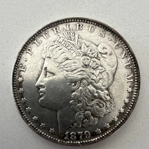 Morgan Silver Dollar 1879 San Francisco $1 Coin 0.9 Fineness Silver