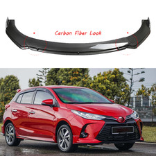 For Toyota Yaris Car Front Bumper Lip Spoiler Splitter Kit Carbon Fiber Style For Toyota Yaris Car Front Bumper Lip Spoiler Splitter Kit Carbon Fiber Style