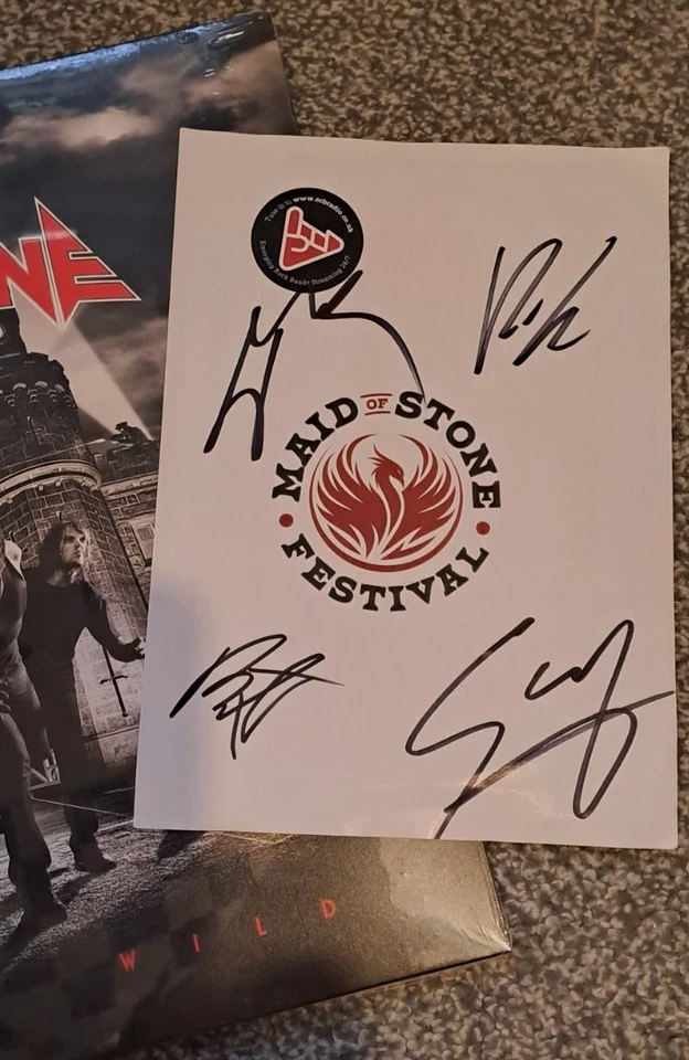 Airbourne - Running Wild Black Vinyl & Card Signed By Band & For Rock N Roll DVD - Image 2 of 3