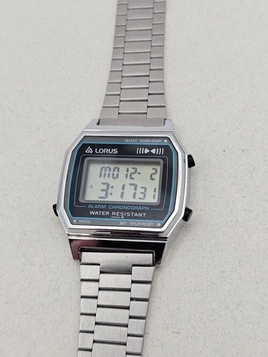 Vintage LCD Lorus W307-4000 (By Seiko) Chronograph Water Resistant Japan 1980s