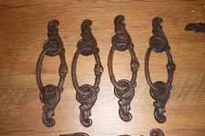 VINTAGE SINGER TREADLE SEWING MACHINE SET, DRAWER FRAME WOOD APPLIQUES