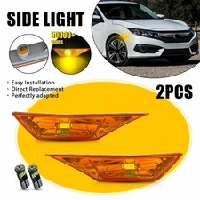 2x Amber Led Side Marker Light Turn Signal For 16-21 Honda Civic Sedanhatchback