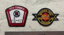 2 Canada Fire Rescue patches patch Teck Cominco Mining & Spill Response Team