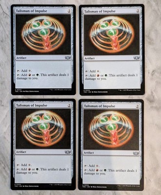Talisman of Impulse (PLAYSET) MTG TDC | Artifact Gruul Mana Rock Ramp Red Green