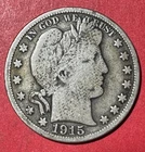 1915D US Barber SILVER Half Dollar "DENVER" Mint! VG+! Old Coin!