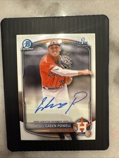 Bowman Chrome Caden Powell Houston Astros Autographed Rookie Card