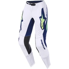 Alpinestars Supertech Vista Motocross Pants | Light Grey/Flo Yellow/Blue