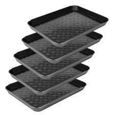 5Pcs Shoe Tray 14 x 11 Inch Waterproof Mat Wet Plastic Small Boot Tray, Multi...