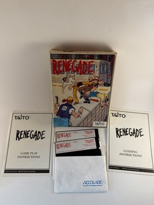 Taito Renegade PC 1989 Beat 'Em Up Action Manual Included Renegade Series