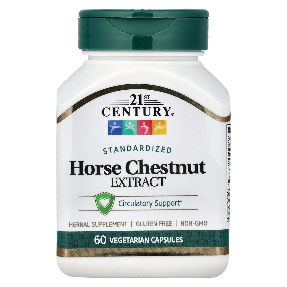 Horse Chestnut Extract, Standardized, 60 Vegetarian Capsules (300 mg per