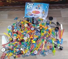 Mixed Lot of K'nex Knex Building Toy Parts Pieces Wheels Rods 2.5 Pound Bag