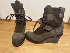 BRONX Boots Stiefel Graugrün Nubuk- und Wildleder Gr. 41