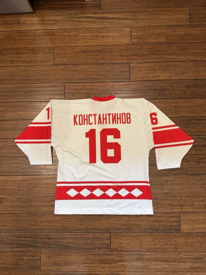 Vintage USSR Vladimir Konstantinov hockey jersey, made in Russia, size XL - Image 2 of 4