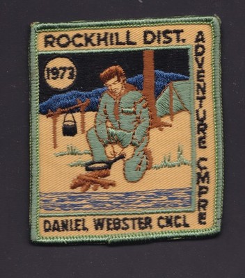Old Boy Scout Patch 1973 Adventure Cmpre Rockhill Dist Daniel Webster CNCL