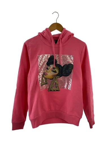 Felpa con cappuccio FENDI x Nicky Minaj 19AW XS cotone rosa Nicki FY0212 AB usata