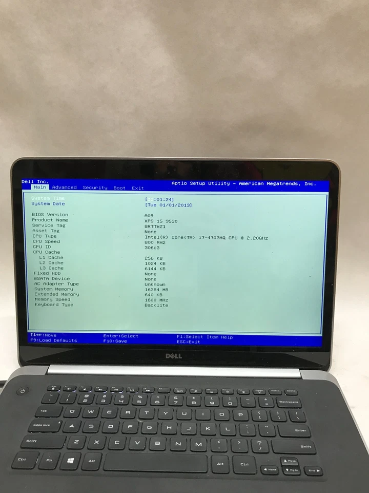 Dell XPS 15 9530 15" Intel Core i7 16GB RAM SEM SSD/OS Botas Para BIOS READ DESC DW - Imagem 2 de 4