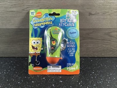 Vintage Basic Fun SpongeBob SquarePants Plankton Keychain #582-0 NEW Sealed Rare
