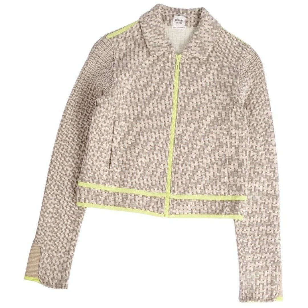 HERMÈS Giacca Hermes 2022 maglia zip cotone logo H capospalla donna 36 usata MOLO 0