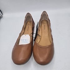 NWT Time And Tru Women's Scrunch Ballet Flat Shoes Size 11 Memory Foam