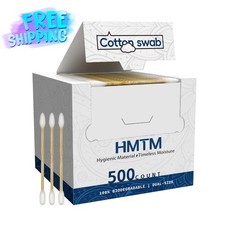 500 Count Cotton Swabs, Bamboo Cotton Swab fo...