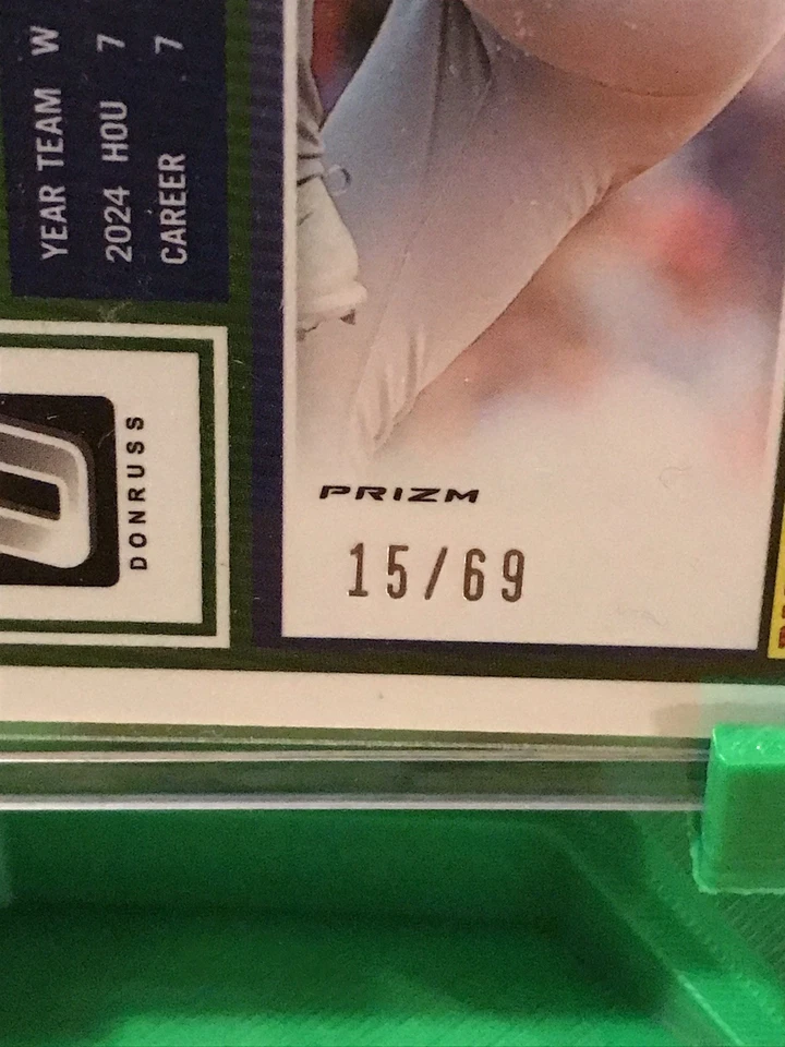 2025 Donruss Baseball OPTIC PRIZM ELECTRICTY Spencer Arrighetti 15/69 Astros - Image 2 of 3