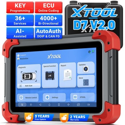 USED XTOOL D7 V2.0 Full System Diagnostic Bidirectional Scanner Key Programmer