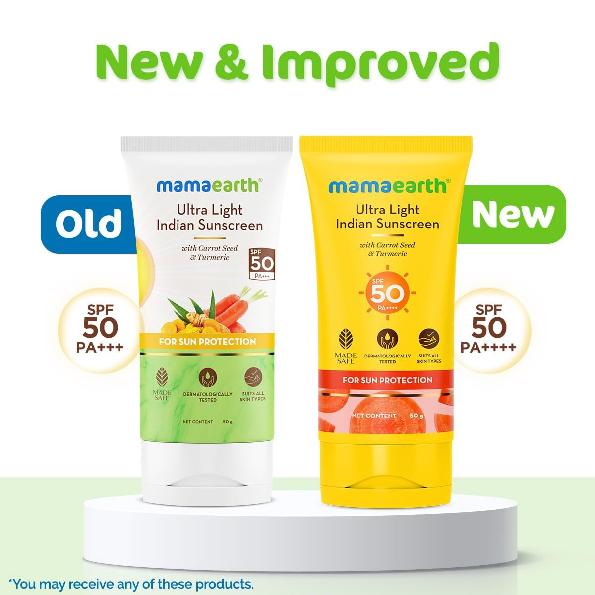 Mamaearth Sunscreen SPF 50 PA++++ 50g No White Cast Non-Greasy Quick Absorbing A