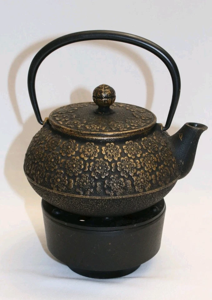 Infusor y calentador de tetera Teavana de hierro fundido Sakura flor de cerezo hecho en Japón Foto 2 de 4