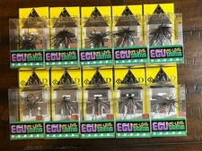 Lot of 10 Raid Japan EGU DAMA Jig Type-LEVEL 1.5g Ghost Shrimp & Black/Blue Flk.
