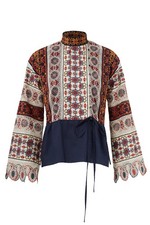 Tory Burch Carina Top Size 4 Stunning Boho Bl...