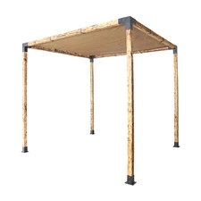 NNEDSZ Roof Pergola Gazebo Shed Matte Black Steel Brackets and Coffee Screen DIY