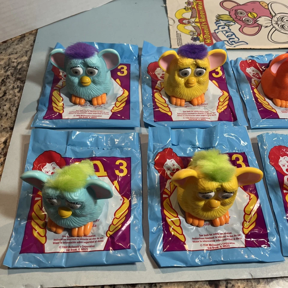 Figuras McFurby de Colección McDonald’s Happy Meal Toys 1998 - Serie 3 - Juego 10 Furby Foto 3 de 4