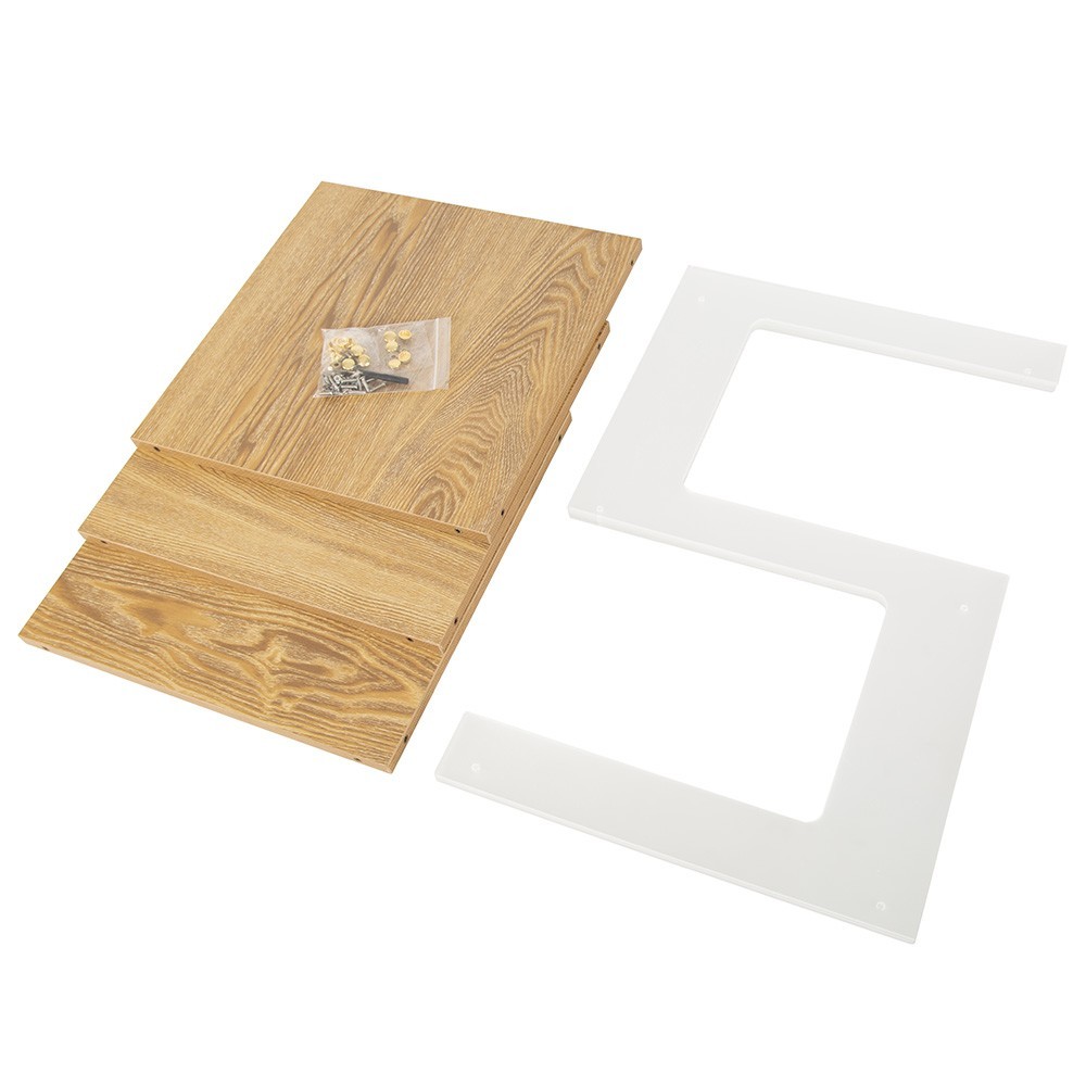 New 3-Tier Premium Wood & Acrylic Display Cabinet with Dust-Proof Cover US