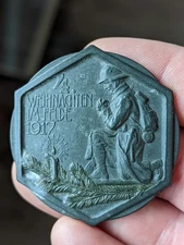 Weihnachten Im Felde WW1 Hungarian 4th Christmas In The Field War 1917 Medal