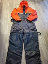 Stearns Anti-Exposure Coverall Suit XL Orange Navy USCG Type V PFD PRO Mustang 