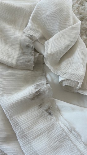 Sheri Bodell White Maxi Silk Chiffon Dress Metal studs embellished Size M - Picture 12 of 12