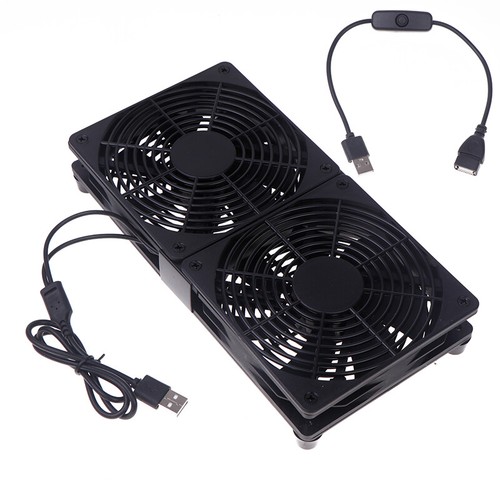 1 Set 120mm DC12V USB Powered PC Router Fans High Airflow Cooling Fan _ou - Photo 16/16