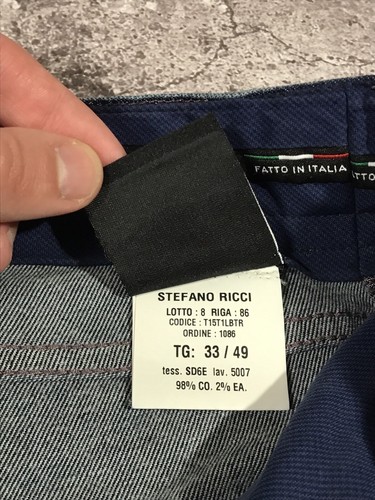 Stefano Ricci Luxury Denim Jeans Dark Wash Embroidered Pocket RareActual Size31 - Picture 15 of 21