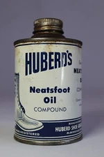 Vintage Oil Can Huberd’s  Neatsfoot Oil Compound Can