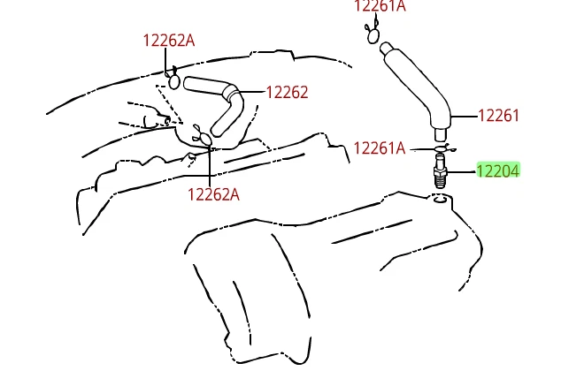ОРИГИНАЛЬНЫЙ ЗАВОДСКОЙ КЛАПАН PCV LEXUS 2010-2015 IS250 (ТОЛЬКО ATM) - Изображение 2 из 2
