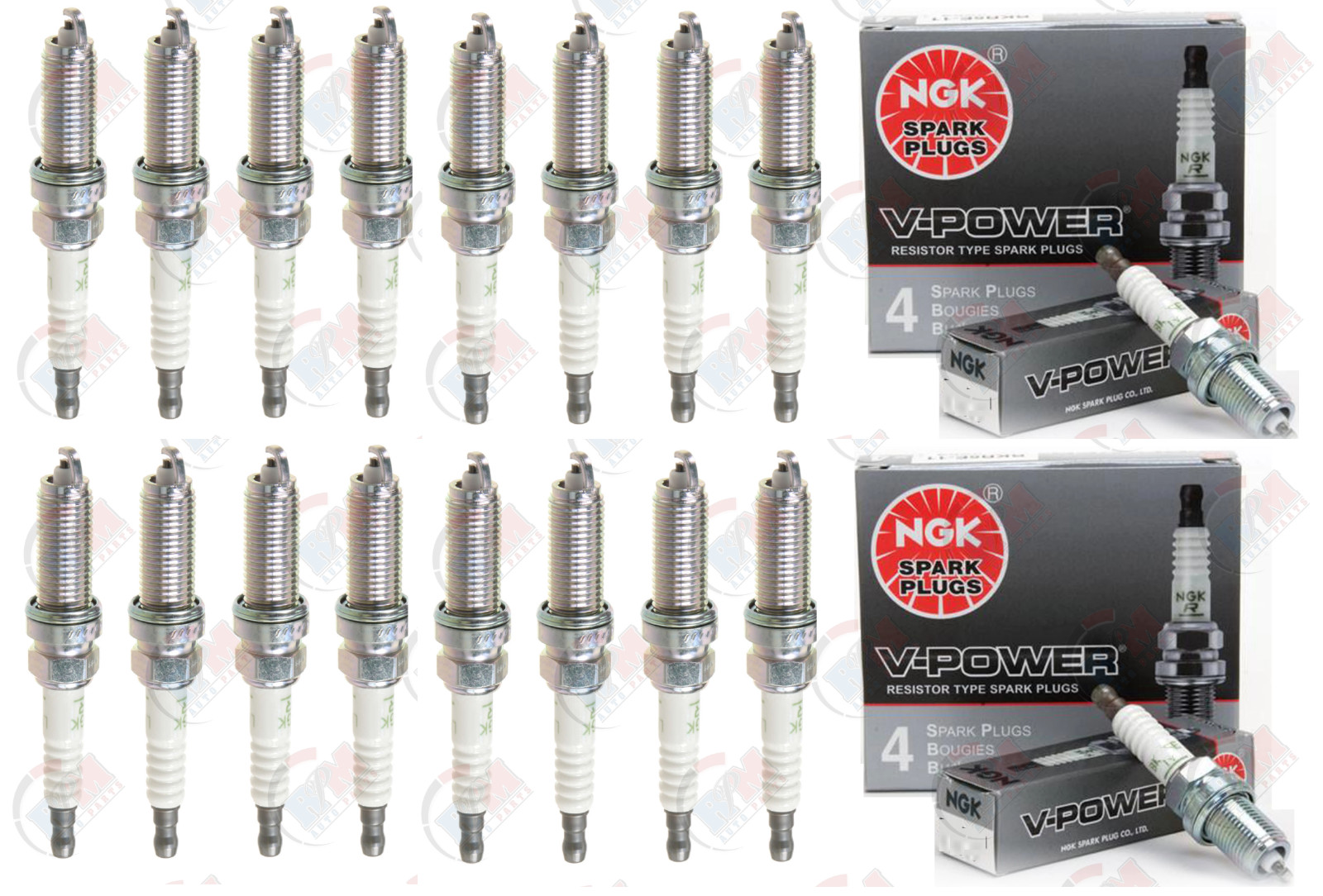 NGK V-POWER Spark Plugs Set of 16 for 2014-2015 RAM 2500 3500 6.4L V8