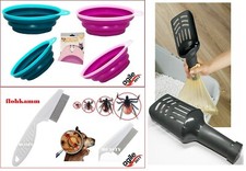 Silikon Hund Katze Napf Trinknapf Wassernapf Katzenklo Reise Outdoor o. Flohkamm