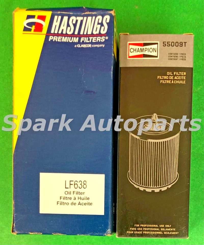 New Lot of 2 Engine Oil Filter HASTINGS LF638 CHAMPION 55009T For Mercedes-Benz Foto 3 de 3
